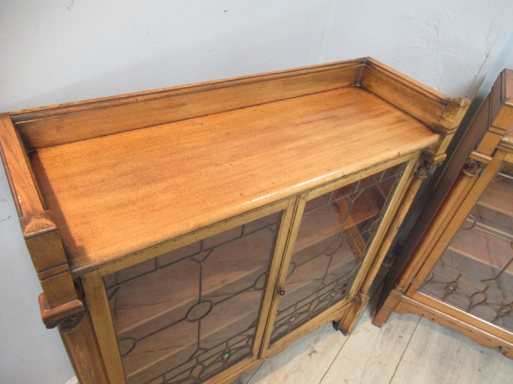 Pair  of Oak arts and crafts  period   bookcases View IV