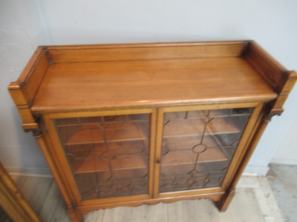 Pair  of Oak arts and crafts  period   bookcases View V