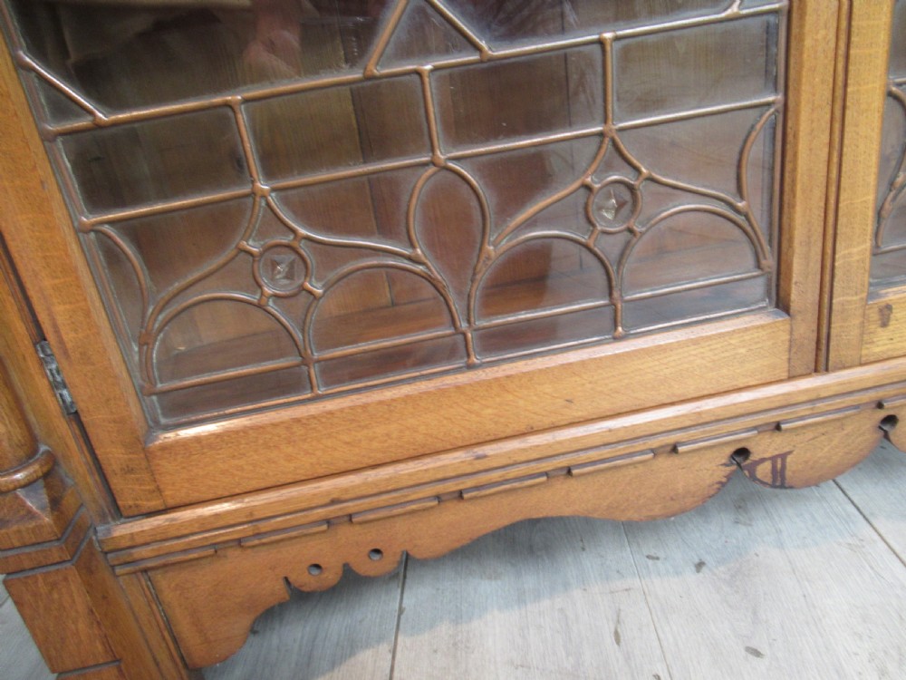 Pair  of Oak arts and crafts  period   bookcases View VII