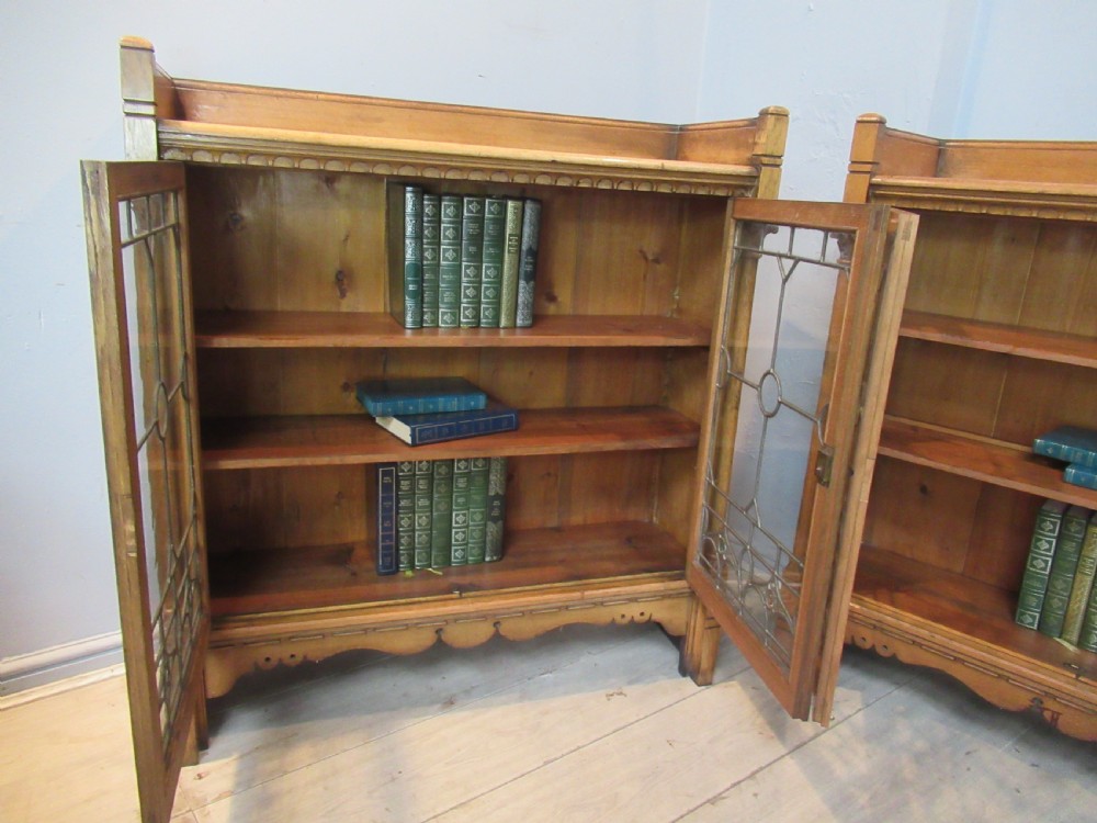 Pair  of Oak arts and crafts  period   bookcases View XI