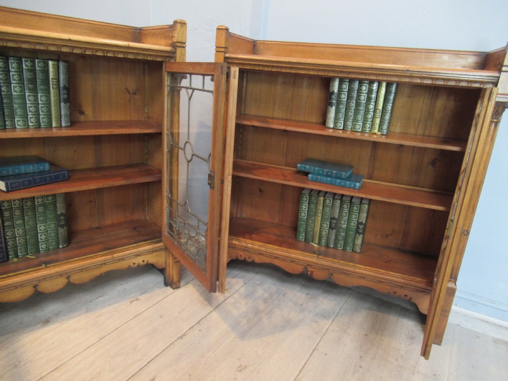 Pair  of Oak arts and crafts  period   bookcases View XII