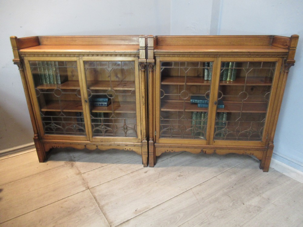 Pair  of Oak arts and crafts  period   bookcases View XIII