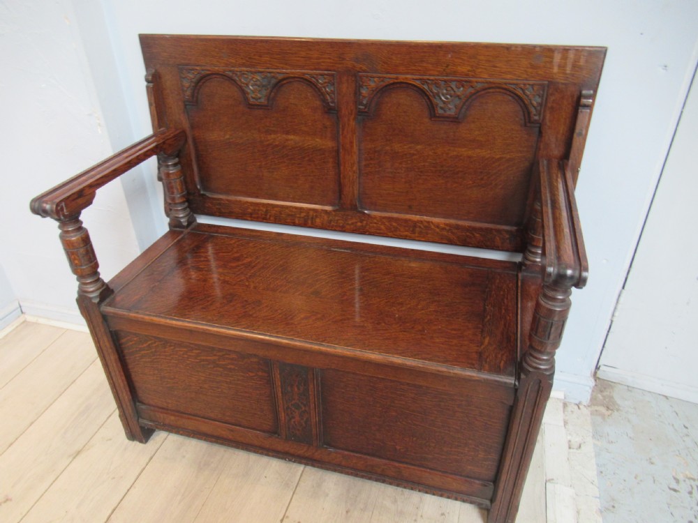 Oak Monks  bench seat 