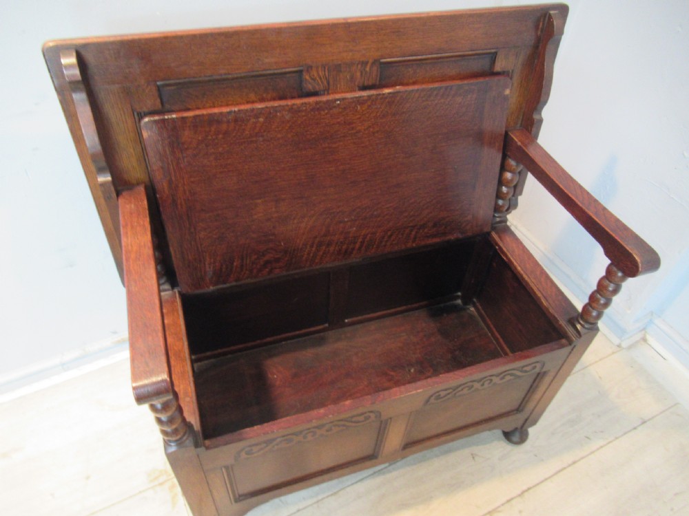 Oak  Monks bench seat View VI