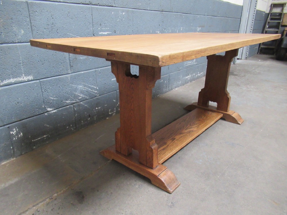 Light oak  refectory  dining table