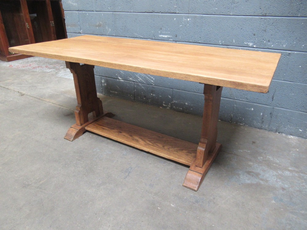 Light oak  refectory  dining table View II