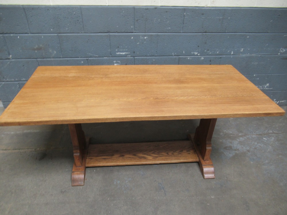 Light oak  refectory  dining table View IV