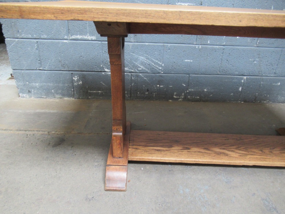 Light oak  refectory  dining table View V