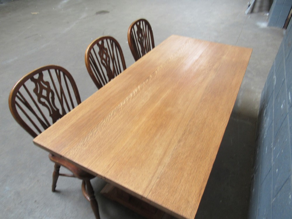 Light oak  refectory  dining table View VIII