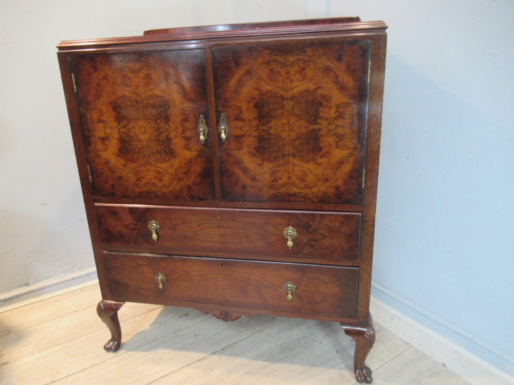 Burr Walnut  tall boy chest