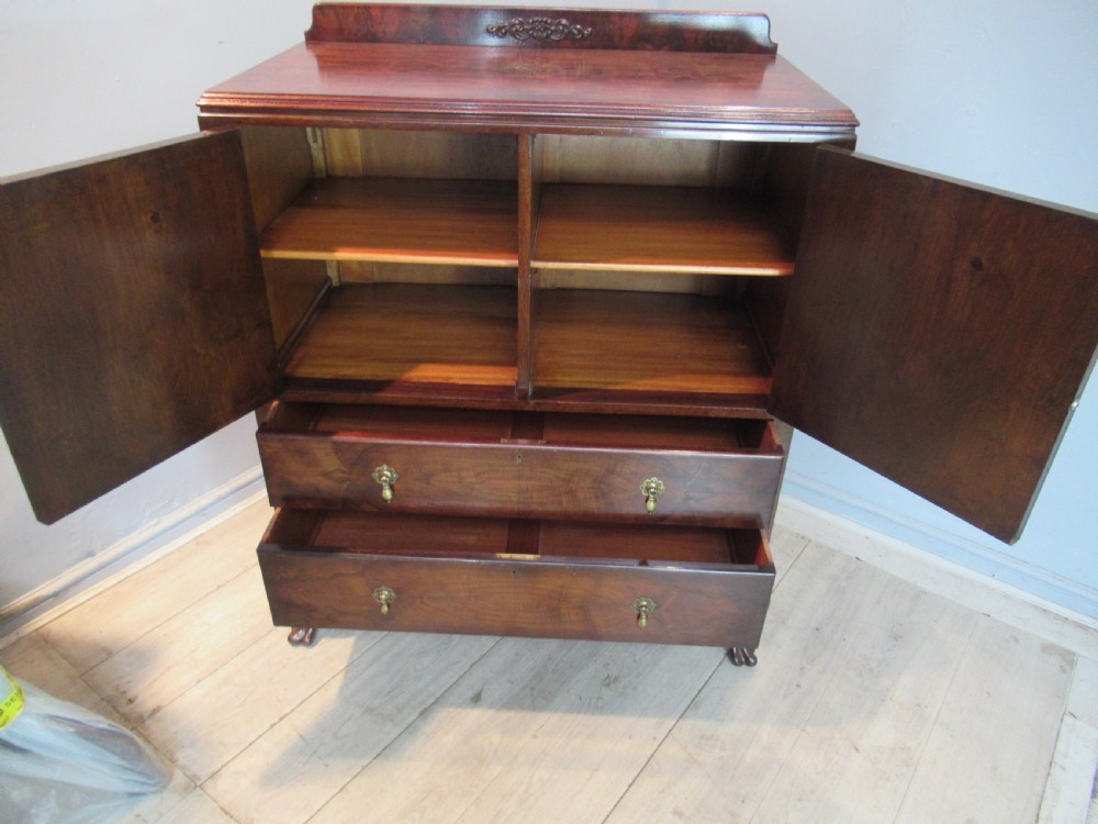 Burr Walnut  tall boy chest View VI