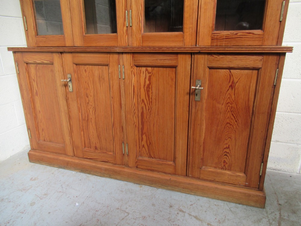 Large Victorian period  pitch pine  bookcase or kitchen cupboard. View III