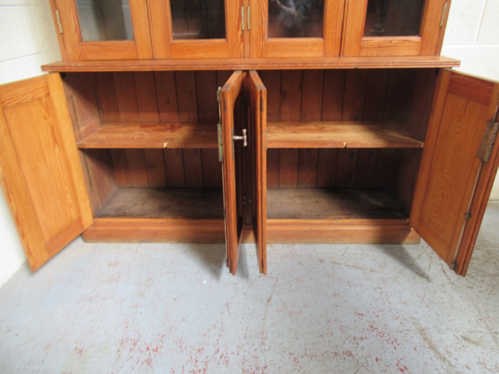 Large Victorian period  pitch pine  bookcase or kitchen cupboard. View IV