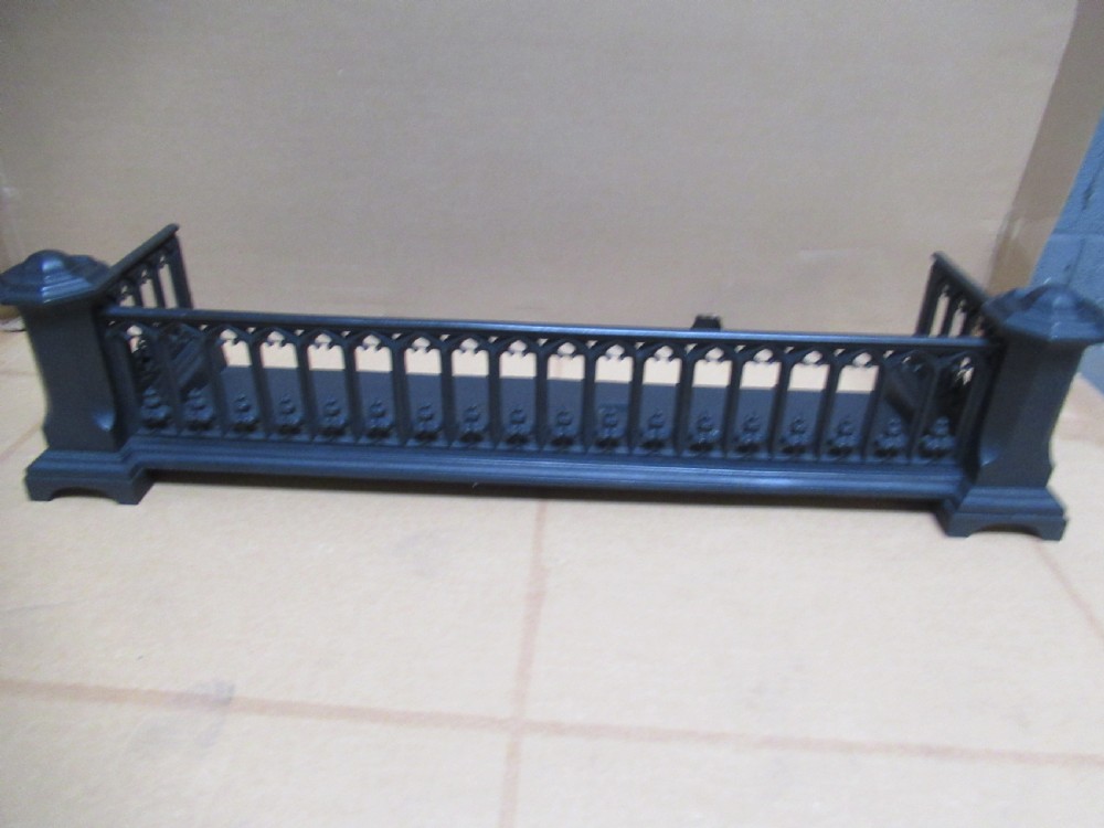 19th century large cast iron fire fender View II