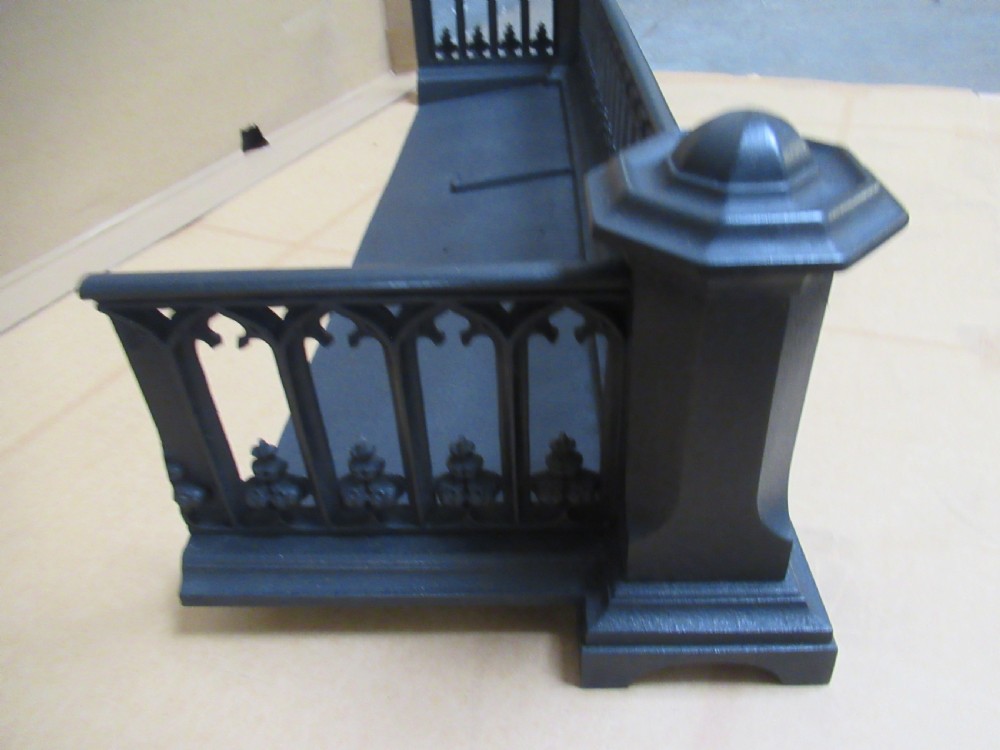 19th century large cast iron fire fender View VII