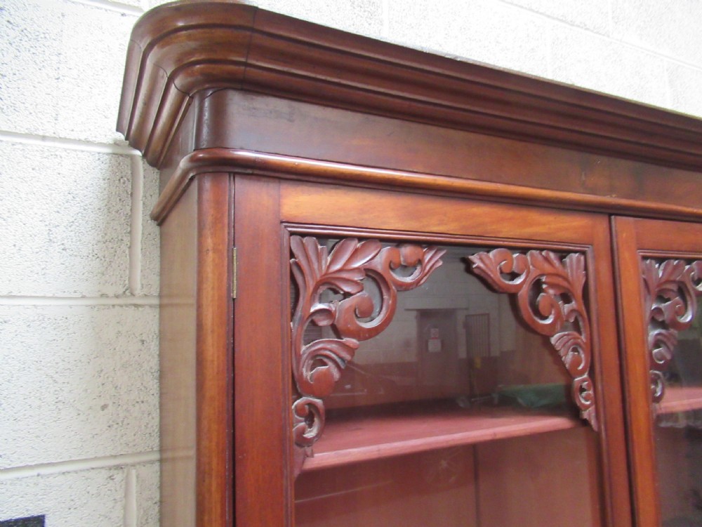 Rustic  Continental  mahogany and pine bookcase or kitchen cupboard. View VI