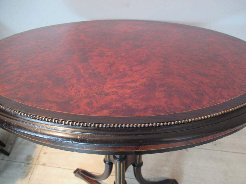 19th century circular Thuya   wood   table View II