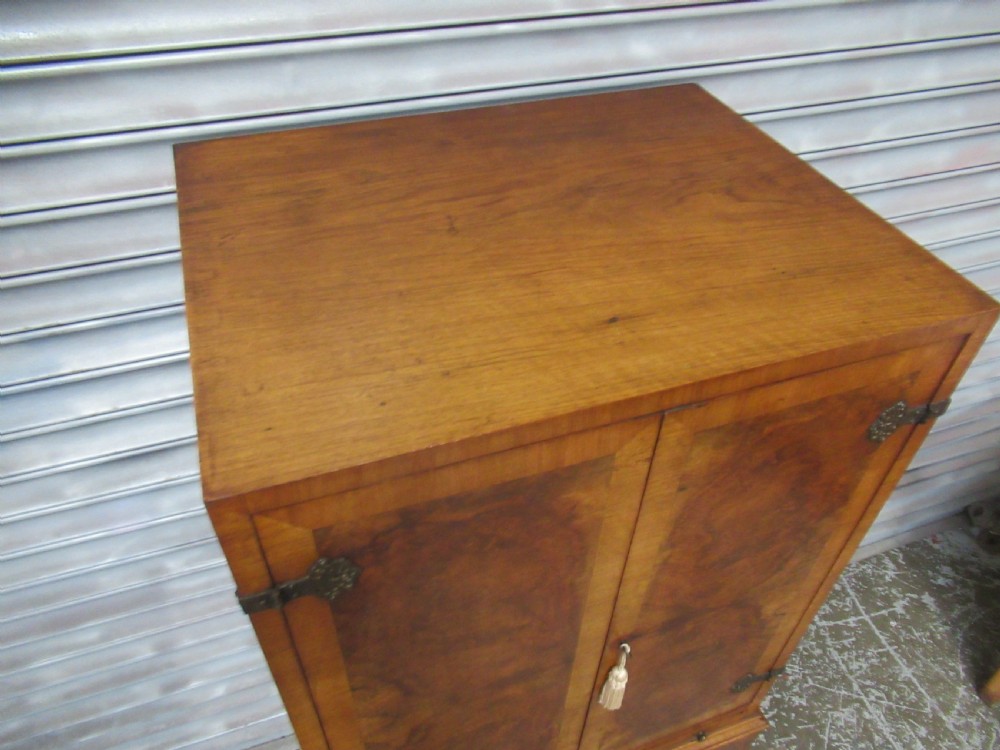 Walnut and burr walnut  cocktail drinks cabinet  View III