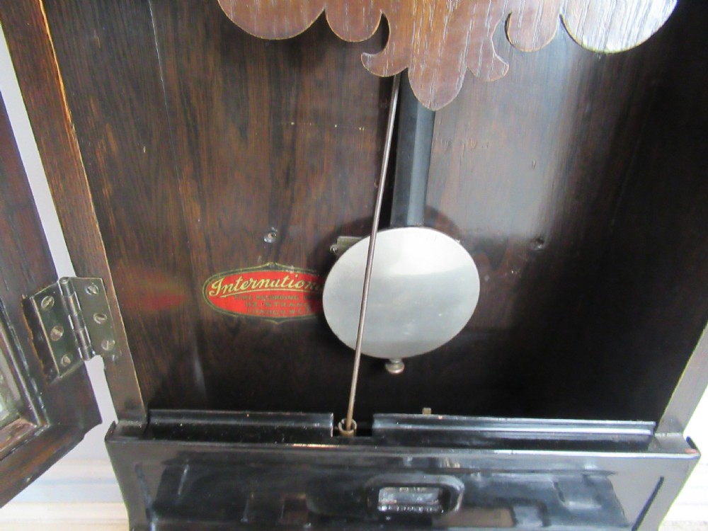 American made oak cased time  recorder clock ( clocking in works  ) View VIII