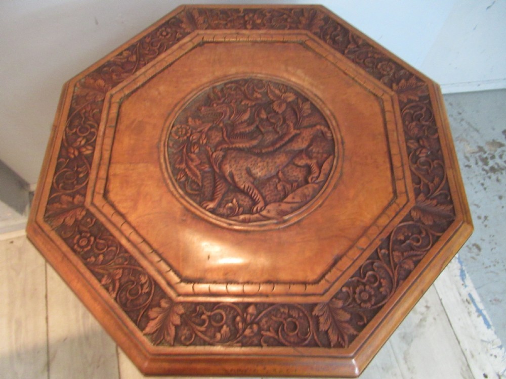 1900s  Eastern   teak occasional  table. View II