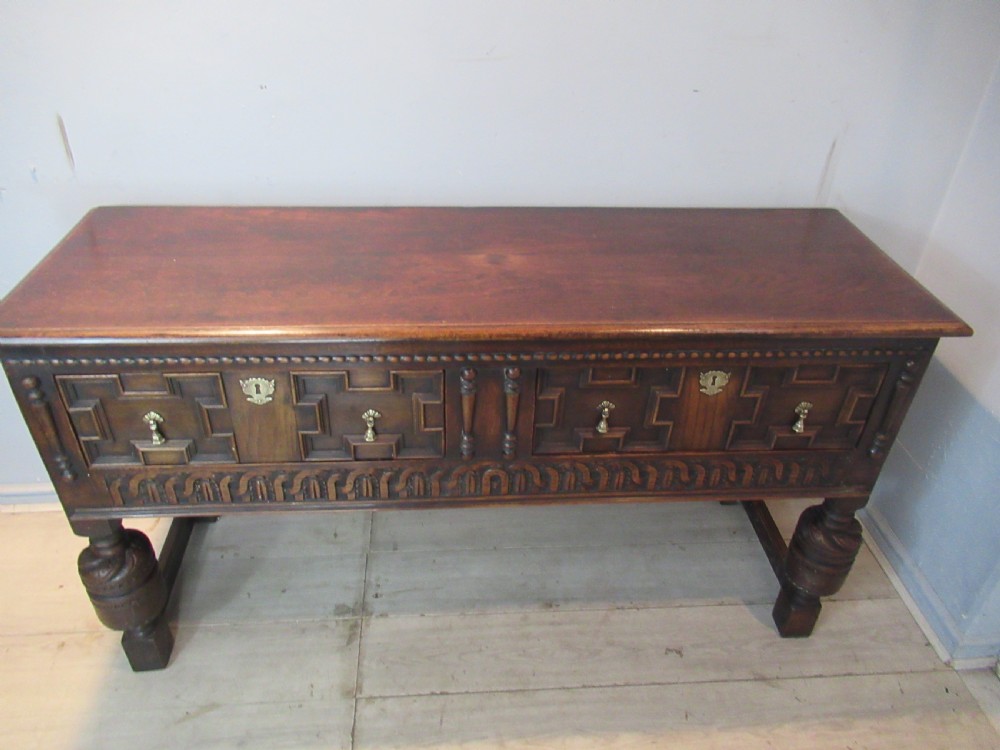 Oak side board dresser in the antique style 