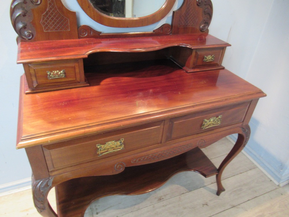 Edwardian period mahogany dressing table  View VI