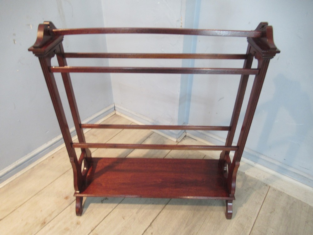 Late Victorian mahogany  towel rail View II