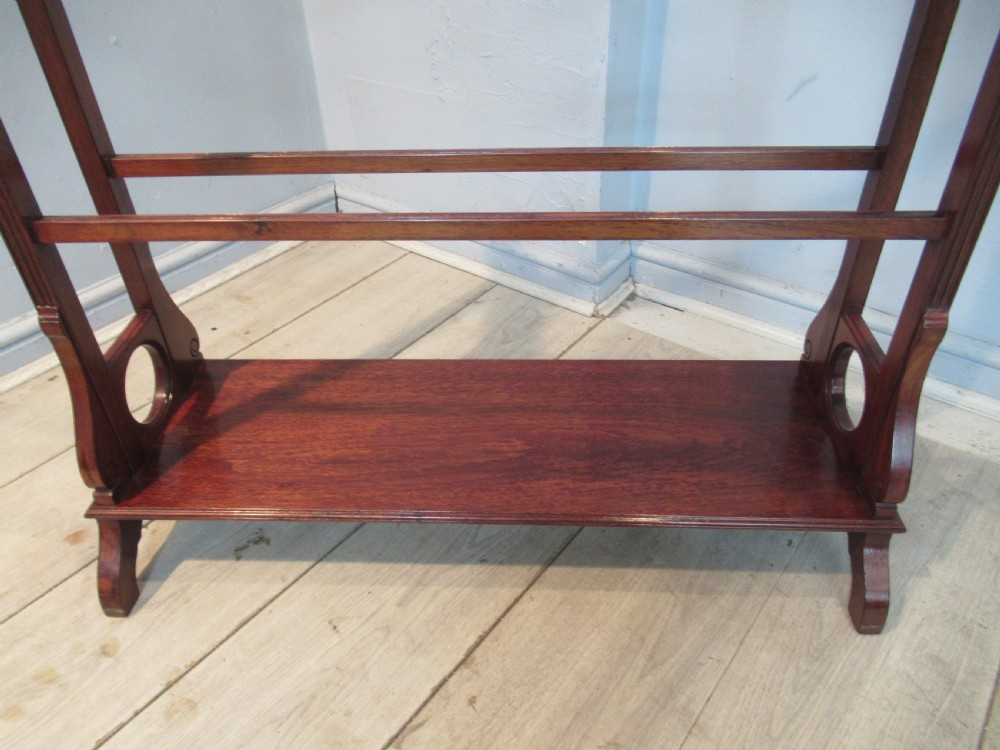 Late Victorian mahogany  towel rail View III