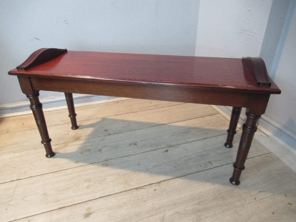 Late Victorian mahogany  bench seat View II