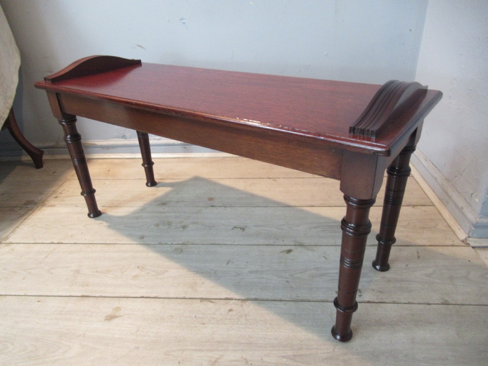 Late Victorian mahogany  bench seat View VII