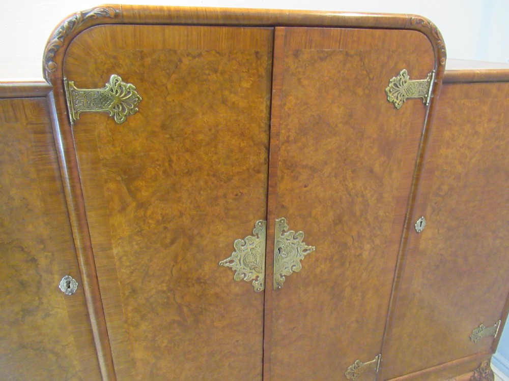 Burr walnut  1920s drinks cabinet View IV