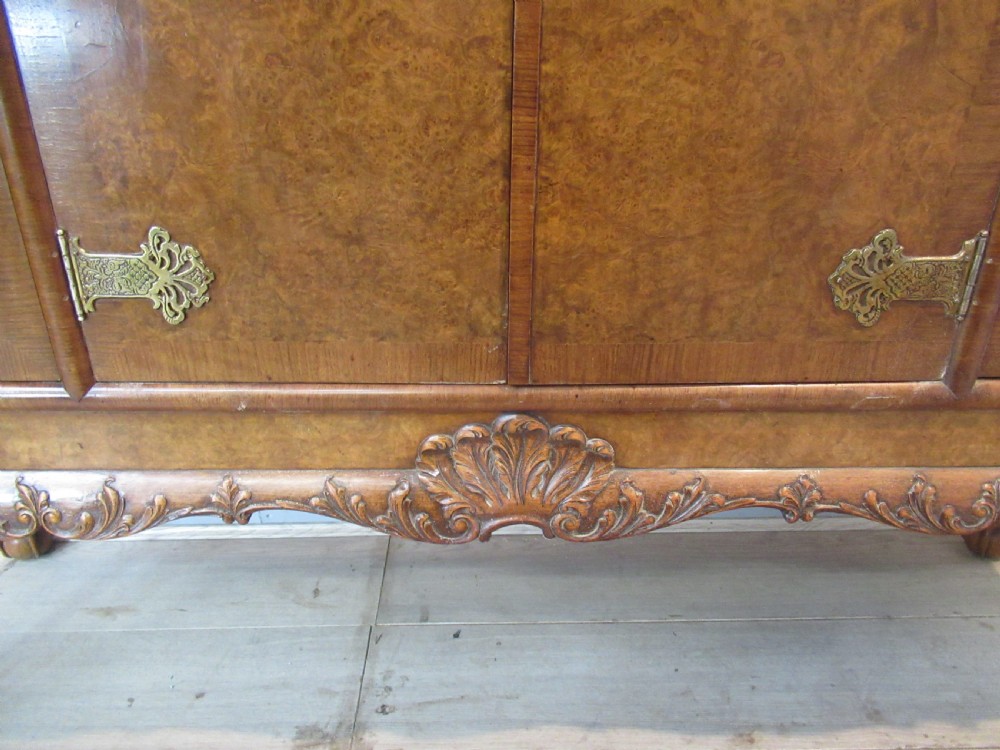 Burr walnut  1920s drinks cabinet View V