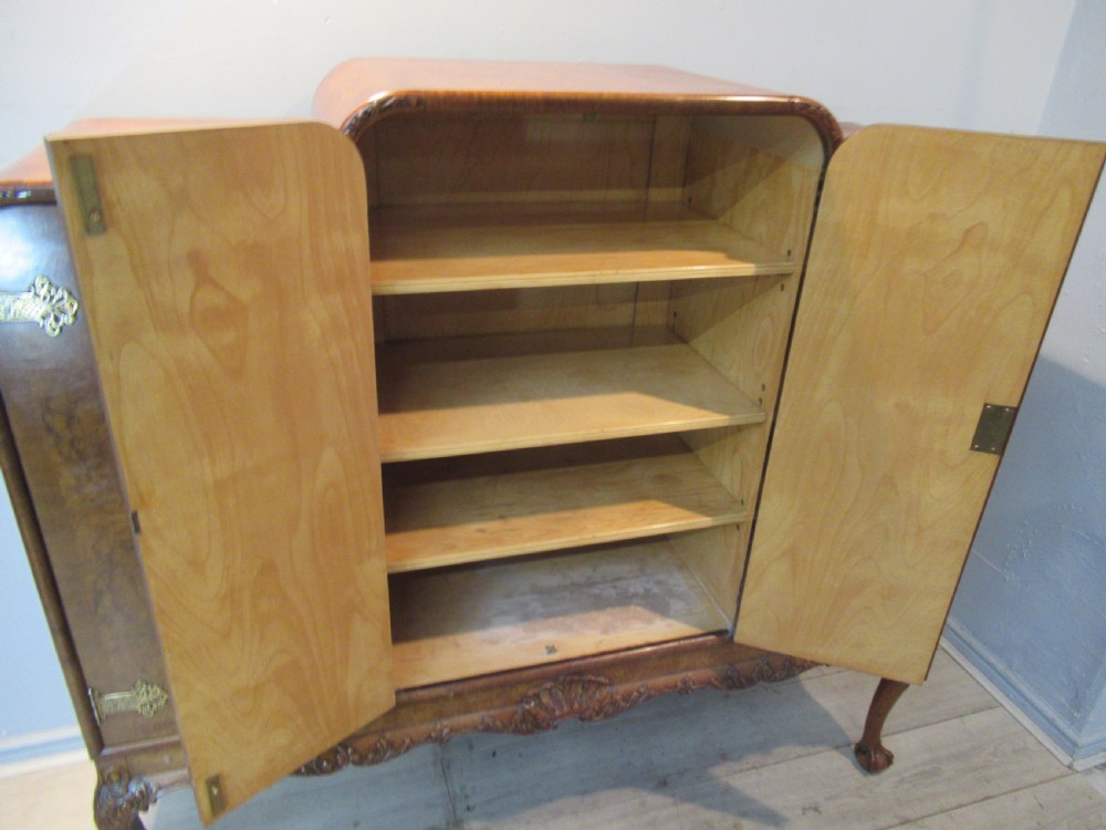 Burr walnut  1920s drinks cabinet View VIII