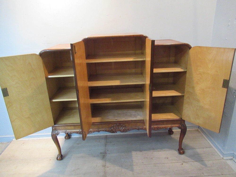 Burr walnut  1920s drinks cabinet View X