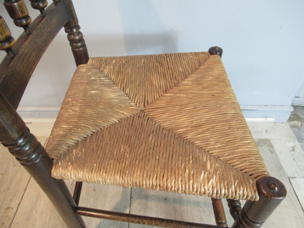 Set of six  oak and beech  kitchen dining chairs View VII