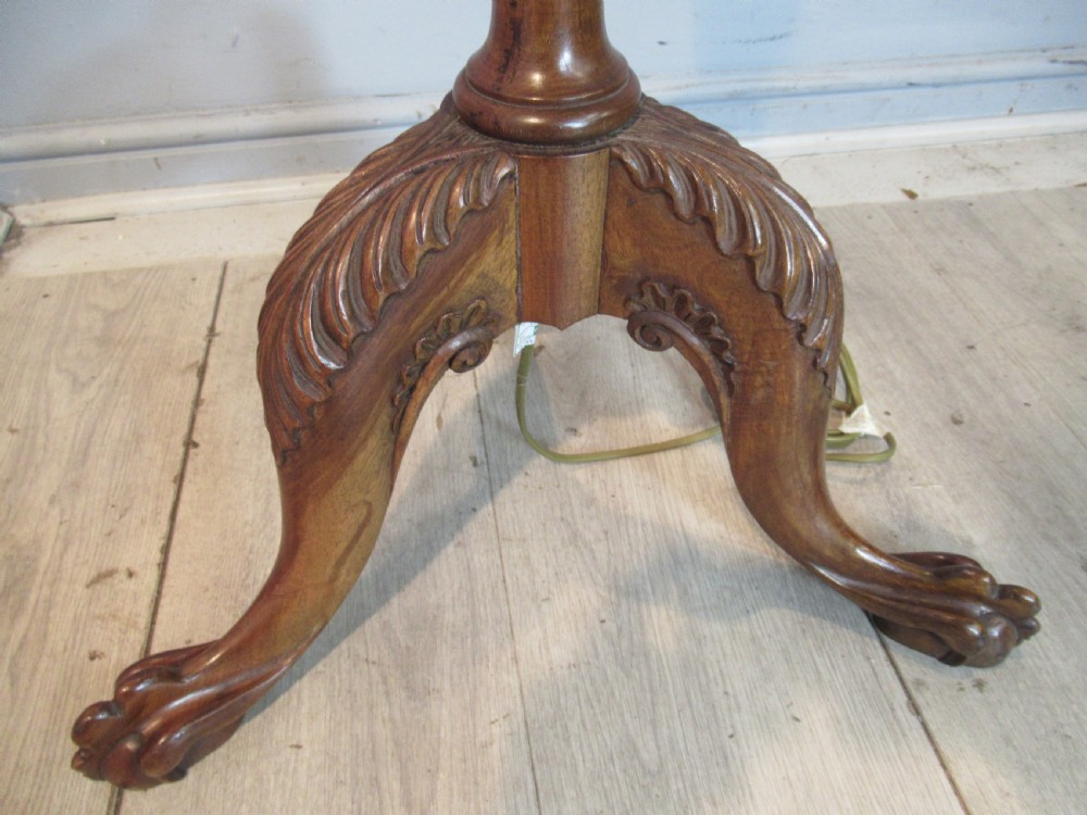 Chippendale style mahogany floor standing lamp View IV