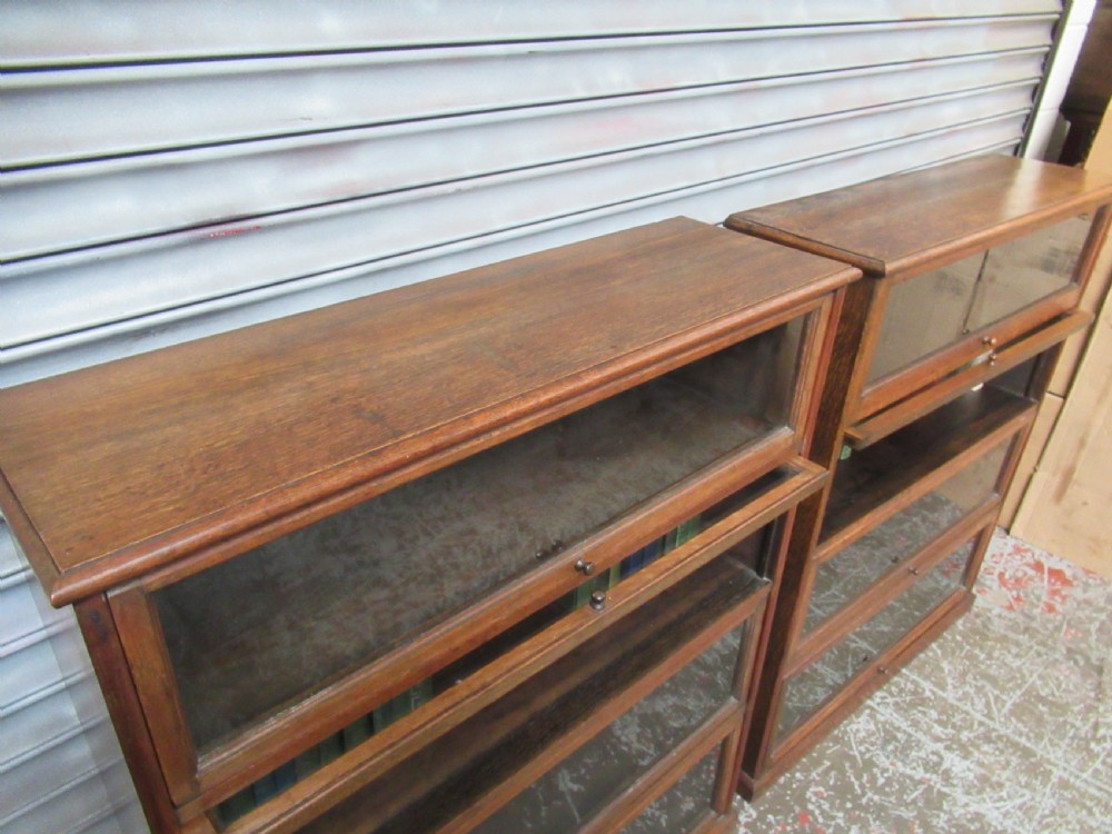 Pair of  oak stacker type bookcases View III