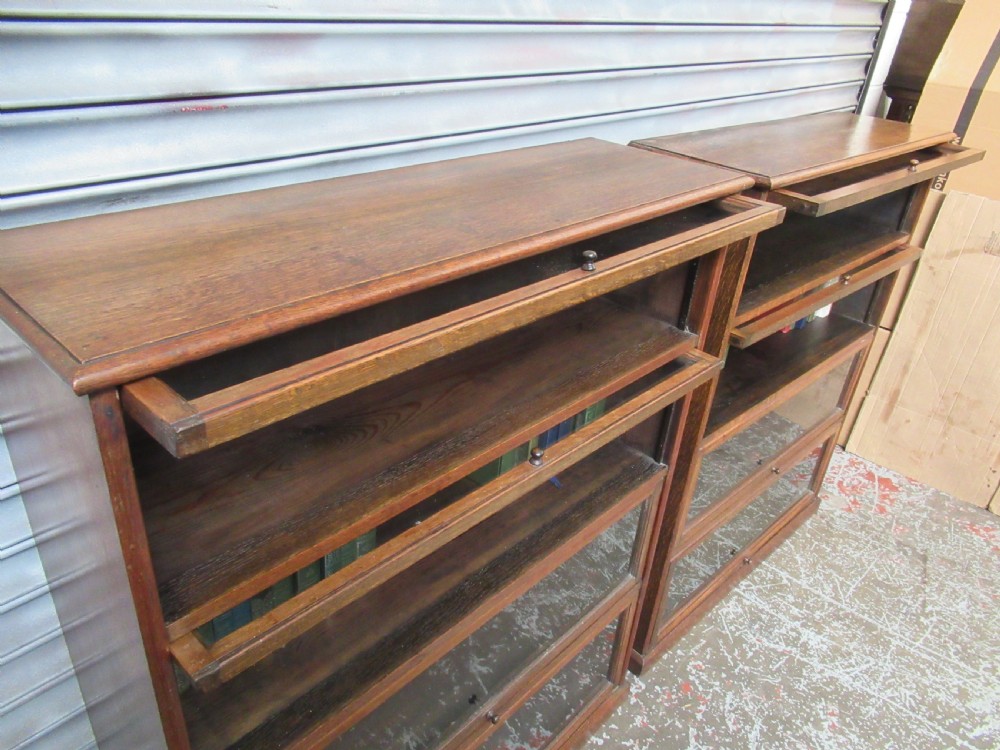 Pair of  oak stacker type bookcases View V
