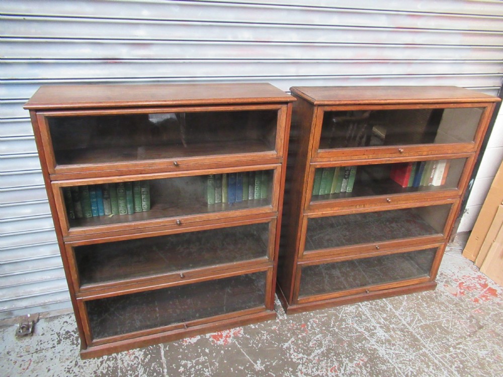 Pair of  oak stacker type bookcases View VIII