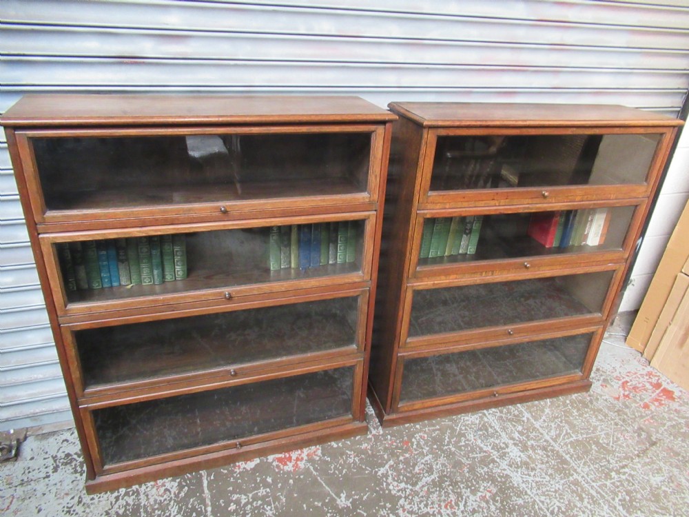 Pair of  oak stacker type bookcases