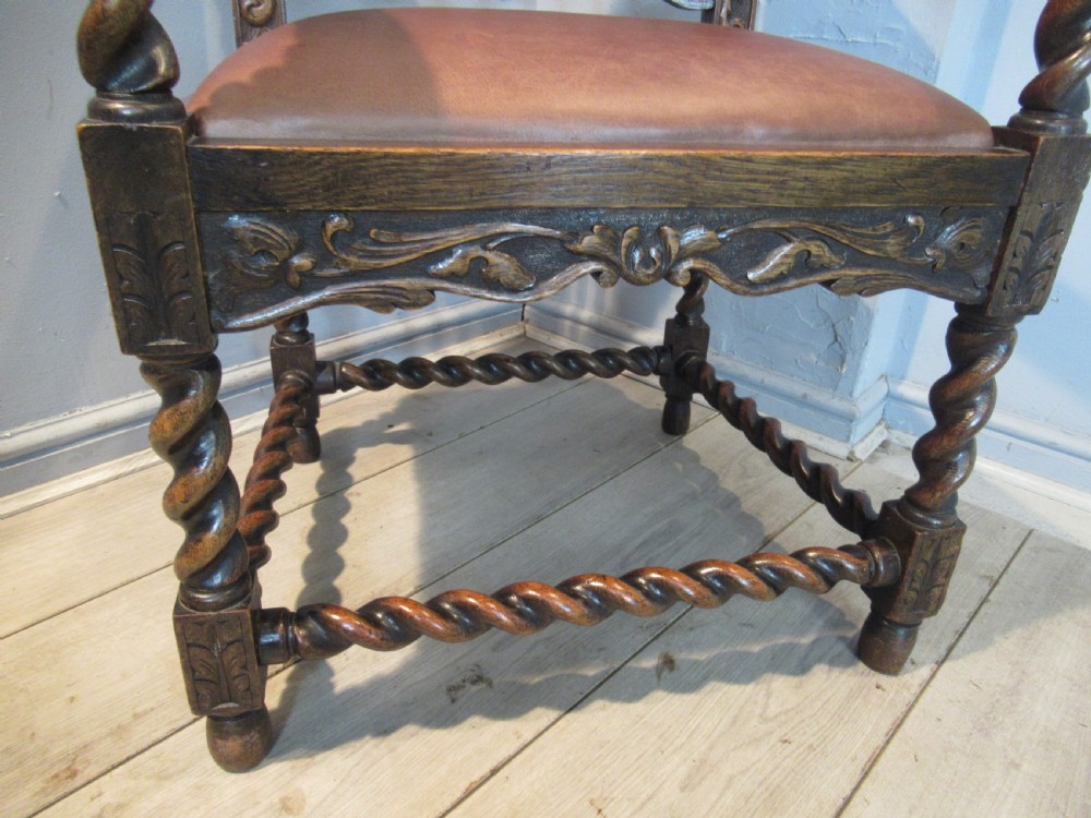 Late Victorian  oak arm chair View V