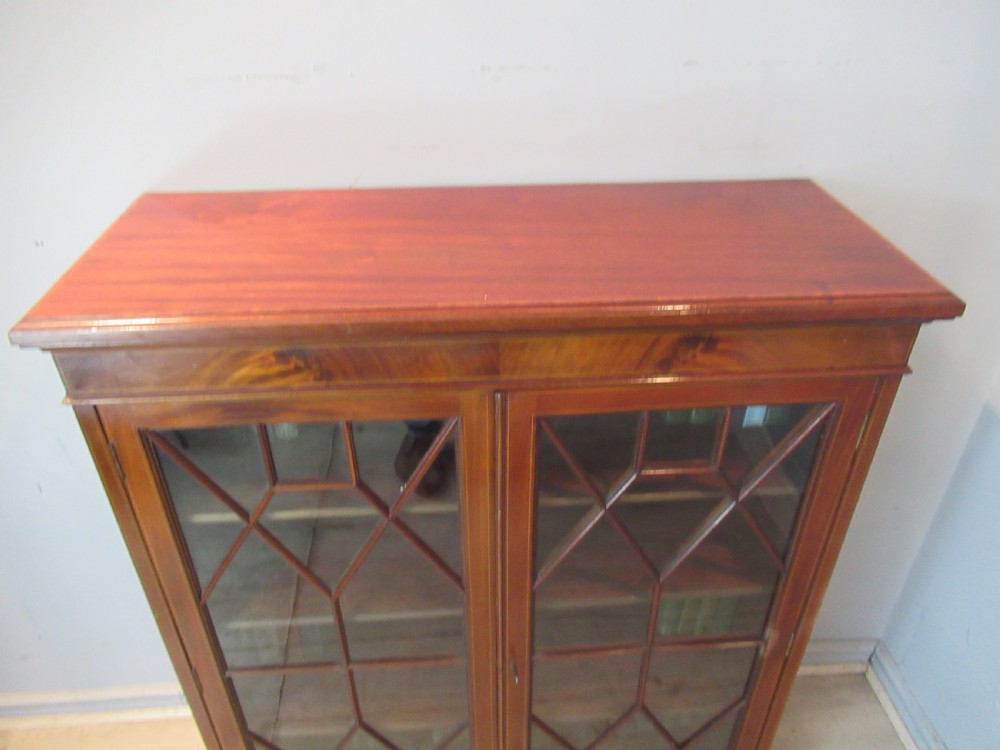Edwardian period mahogany bookcase View III