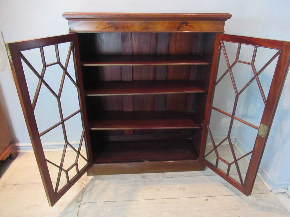 Edwardian period mahogany bookcase View VII