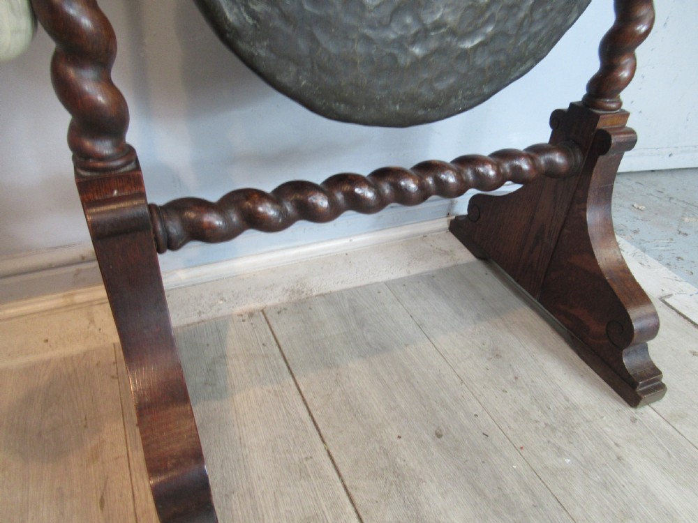 Late Victorian  oak dinner gong View III