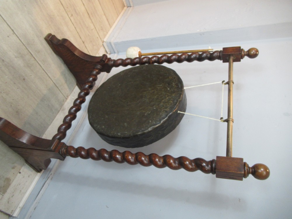 Late Victorian  oak dinner gong View VI