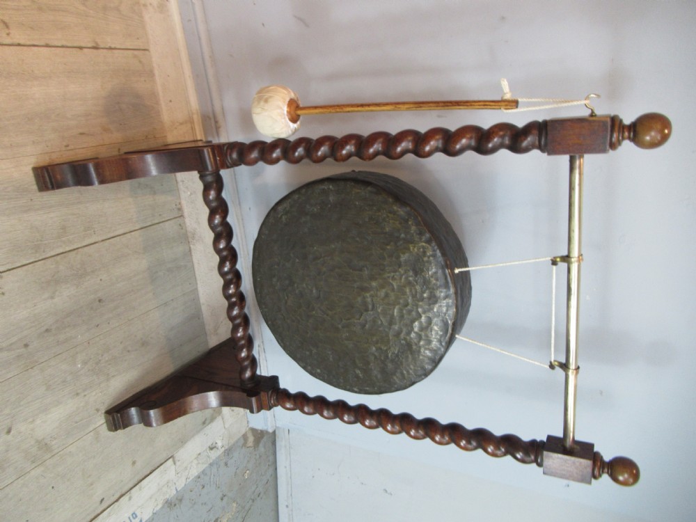 Late Victorian  oak dinner gong View VII
