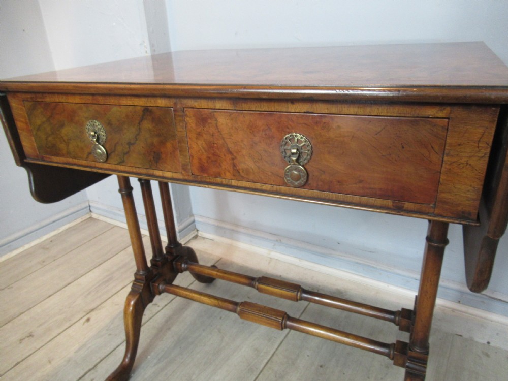 Burr Walnut  drop leaf sofa table View V