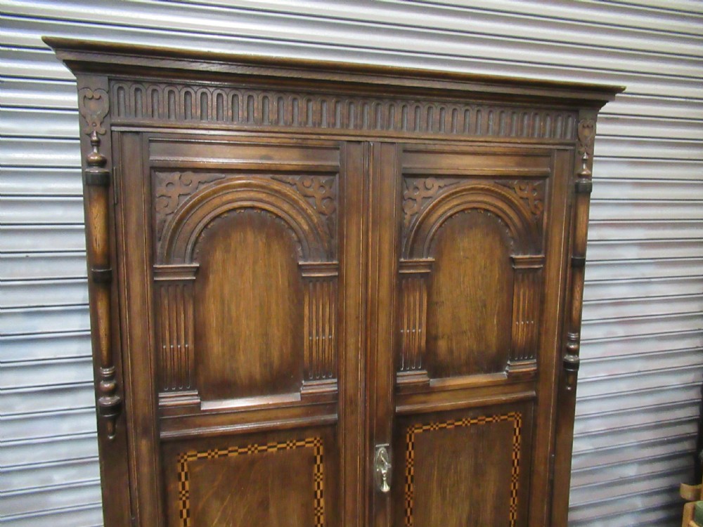 1920S  Oak two door wardrobe  View V