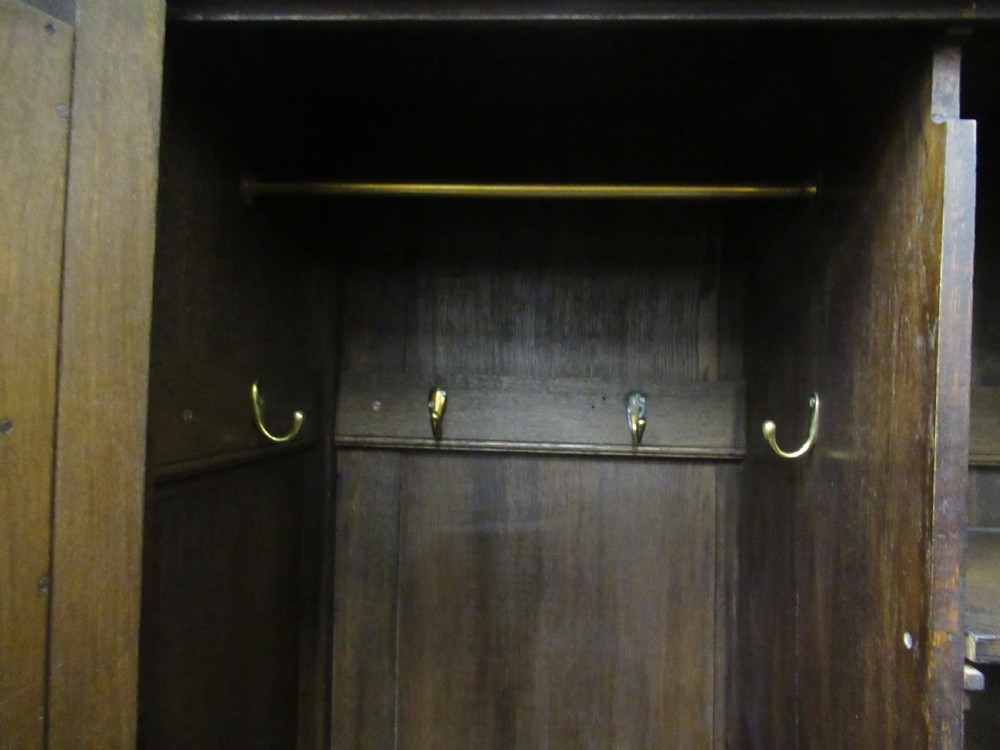 1920S  Oak two door wardrobe  View XII