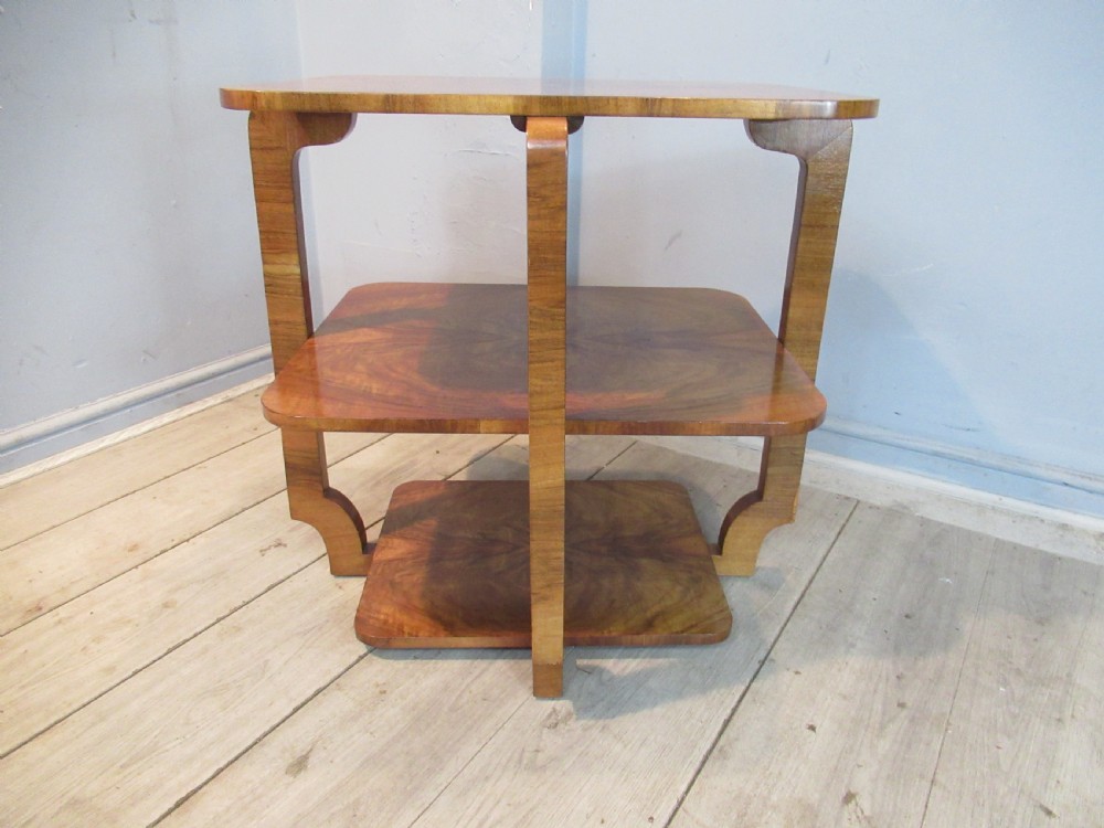 Art deco   period walnut side or lamp table View III